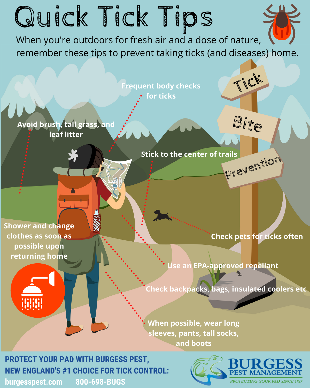 Quick Tick Tips Bite Prevention INFOGRAPHIC Quick Tick Tips Bite Prevention INFOGRAPHIC
